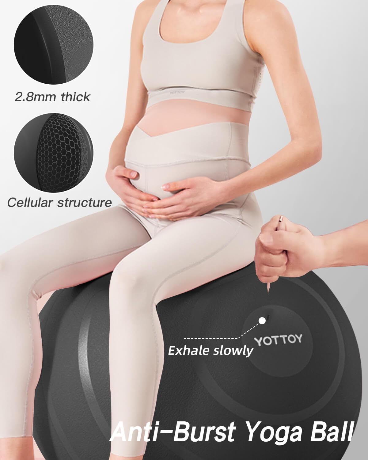 YOTTOY Anti-Burst Exercise Ball