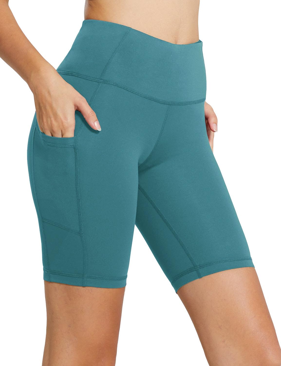 Baleaf Women’s High-Waist Biker Shorts with Pockets