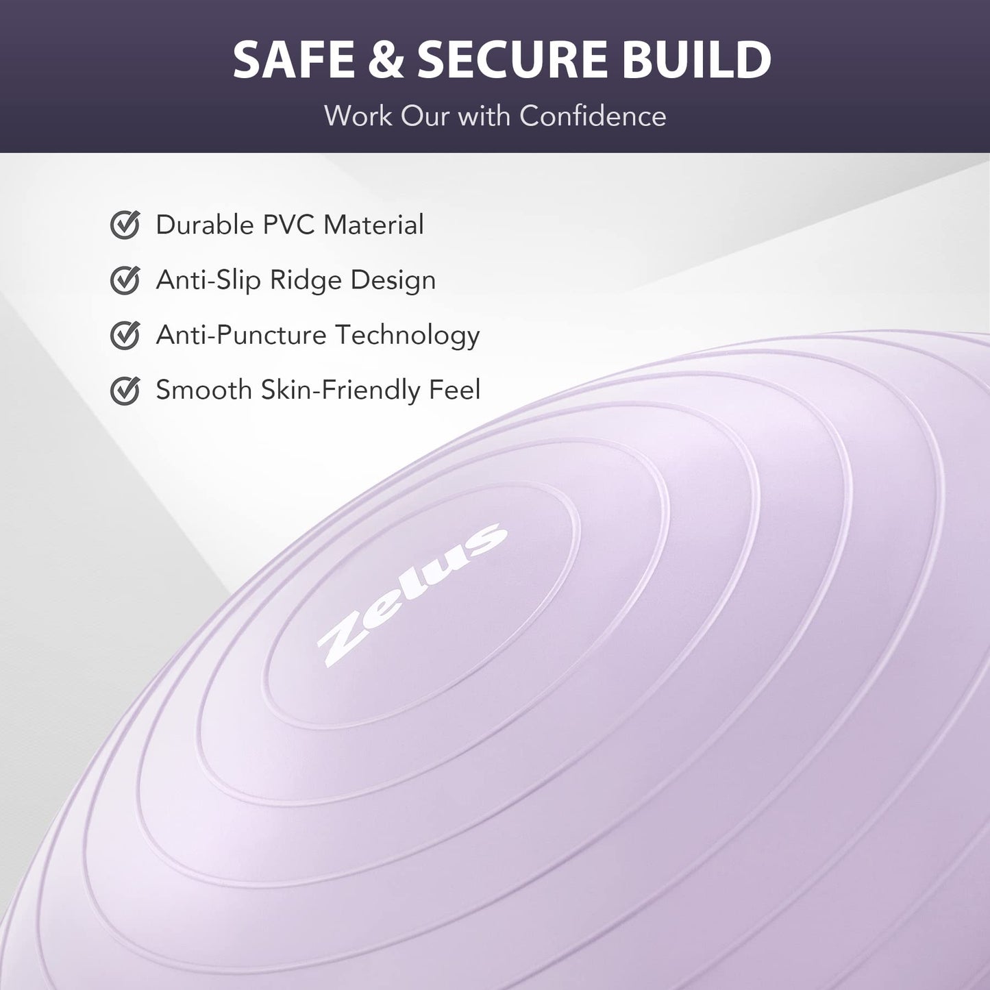 ZELUS Balance Ball Trainer with Resistance Bands