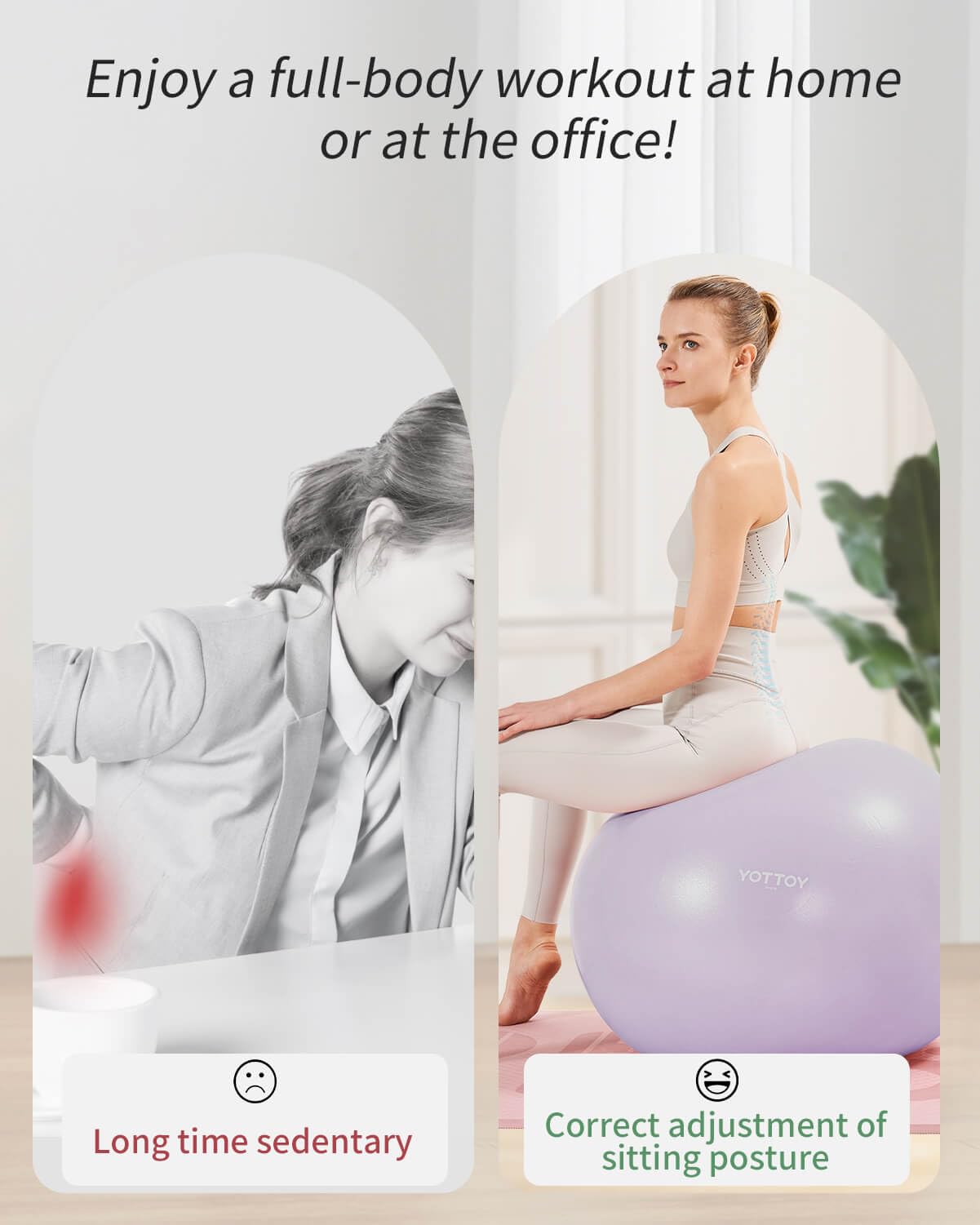 YOTTOY Anti-Burst Exercise Ball