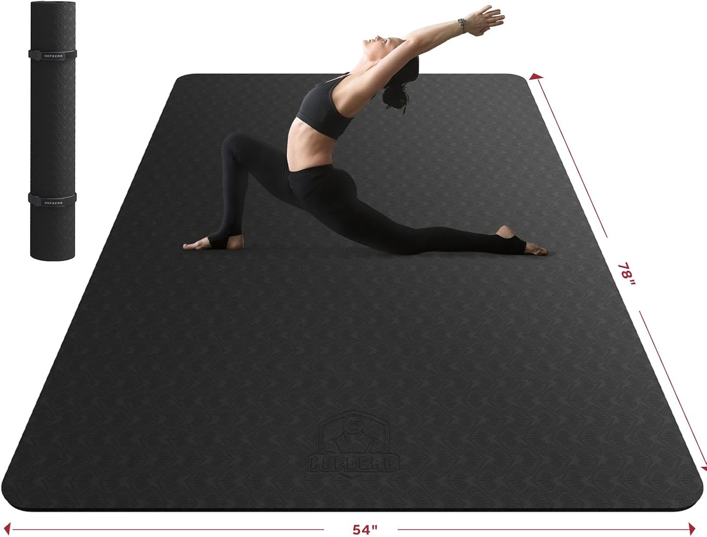 HAPBEAR Extra-Large Non-Slip Yoga & Exercise Mat
