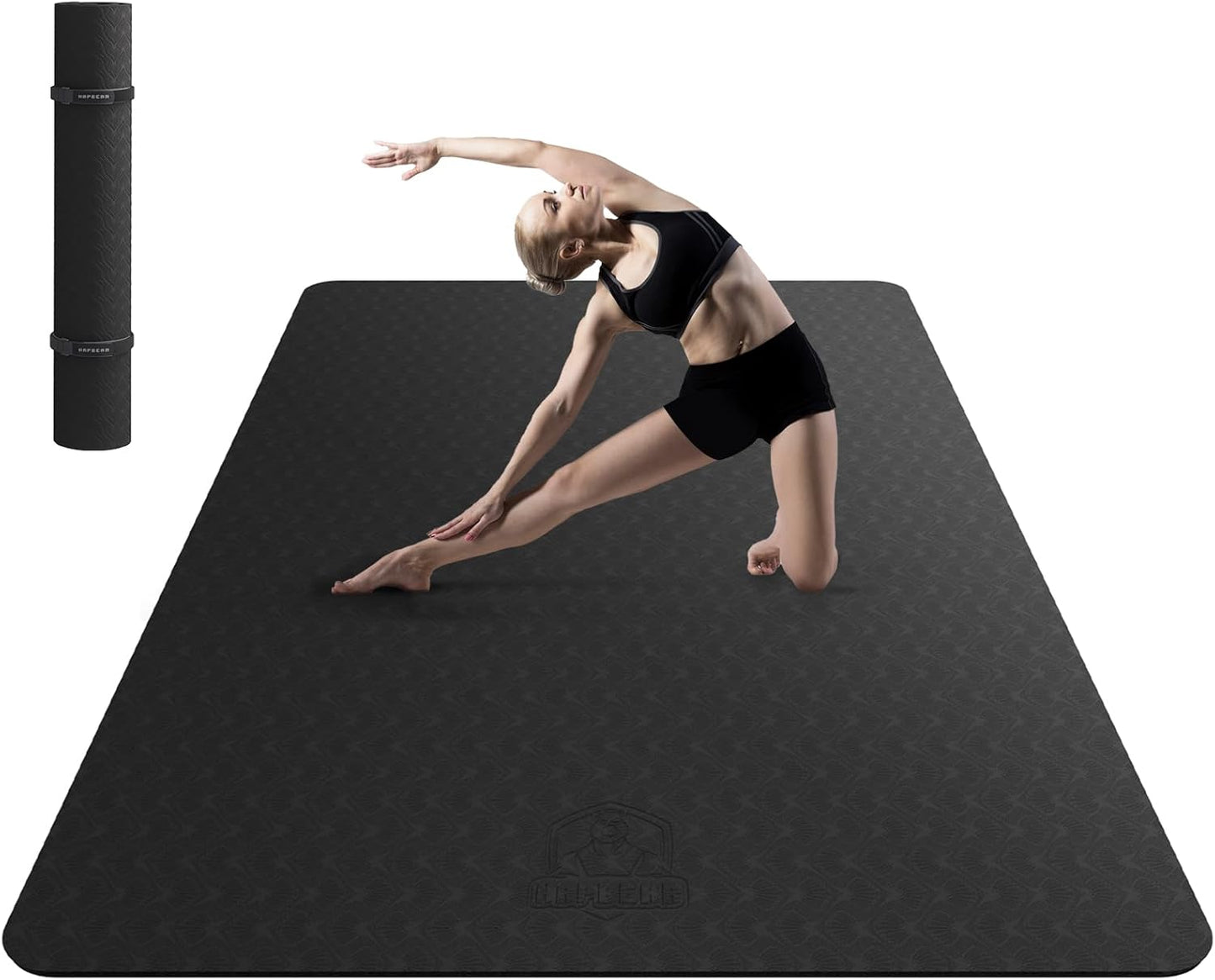 HAPBEAR Extra-Large Non-Slip Yoga & Exercise Mat