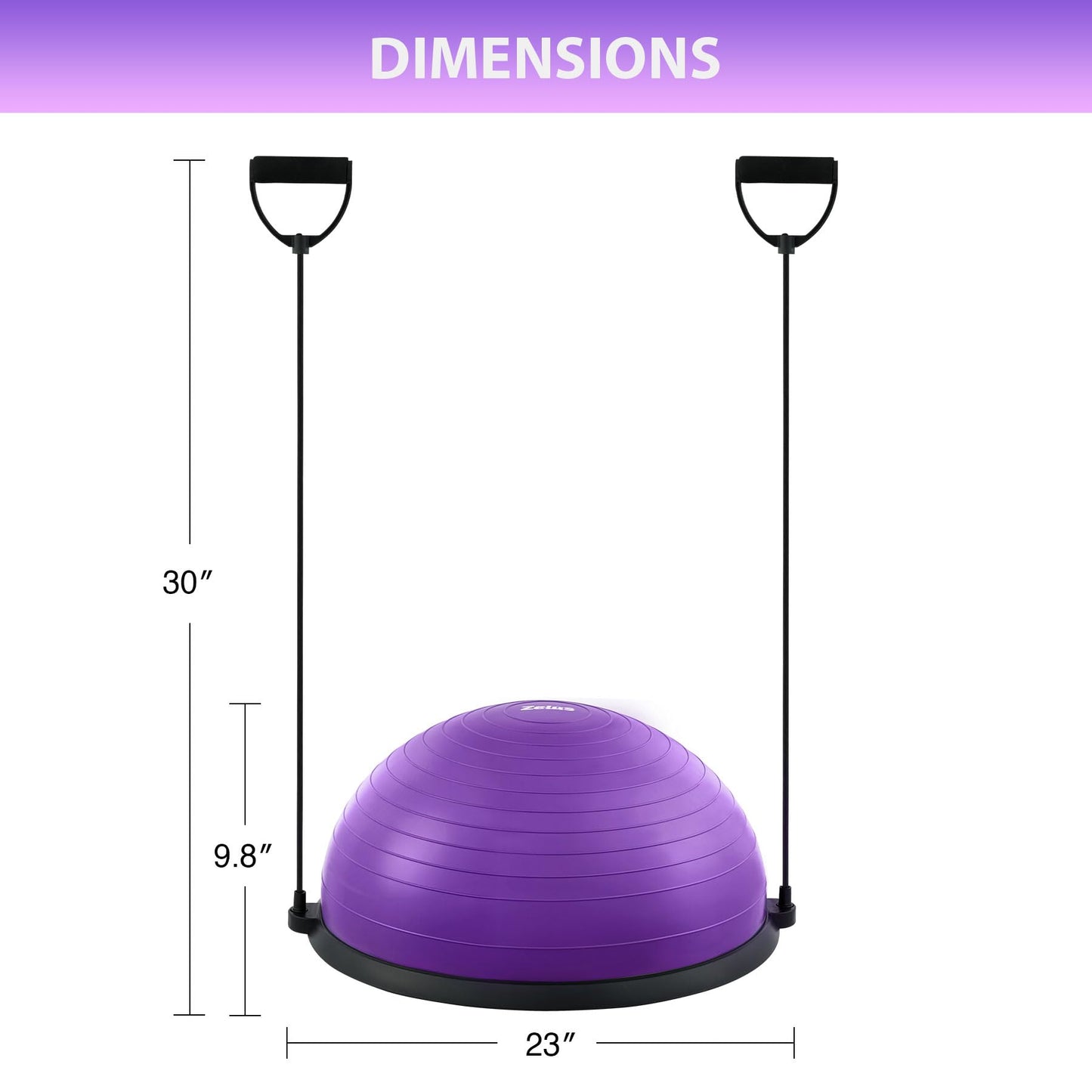 ZELUS Balance Ball Trainer with Resistance Bands