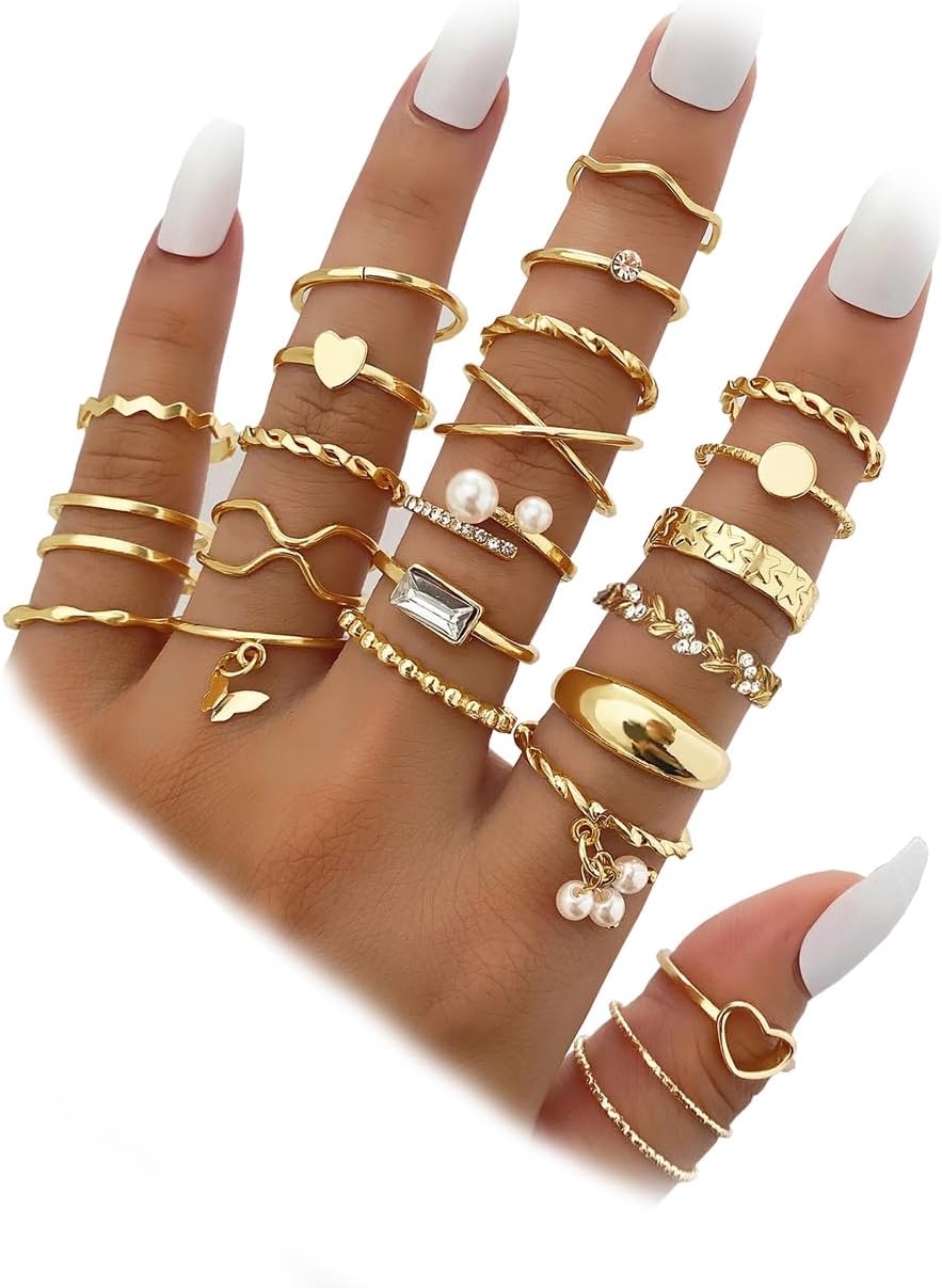 IFKM 51-Piece Gold Ring Set