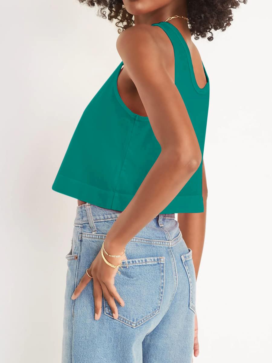 Aoysky Women’s Cotton Crop Tank Top