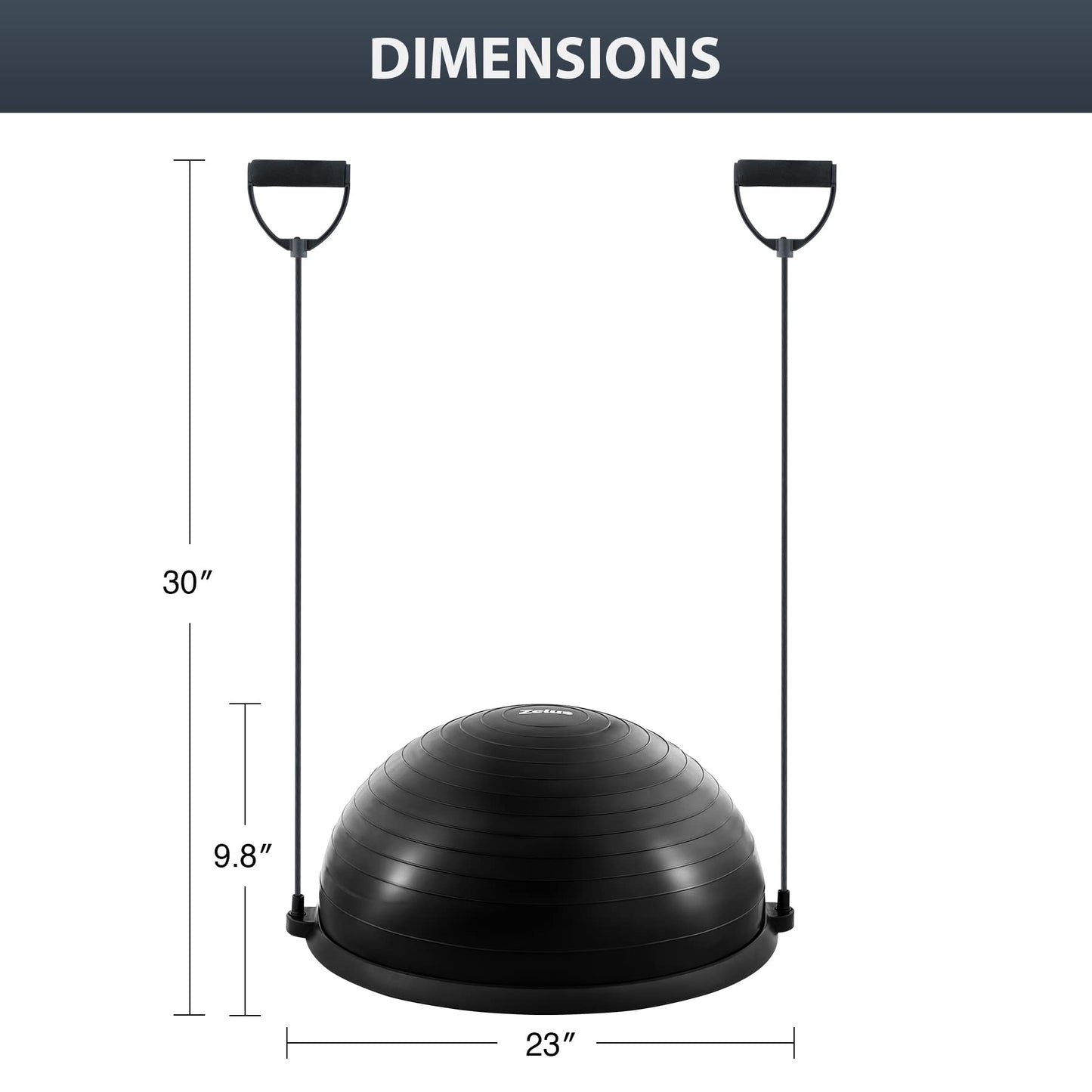 ZELUS Balance Ball Trainer with Resistance Bands