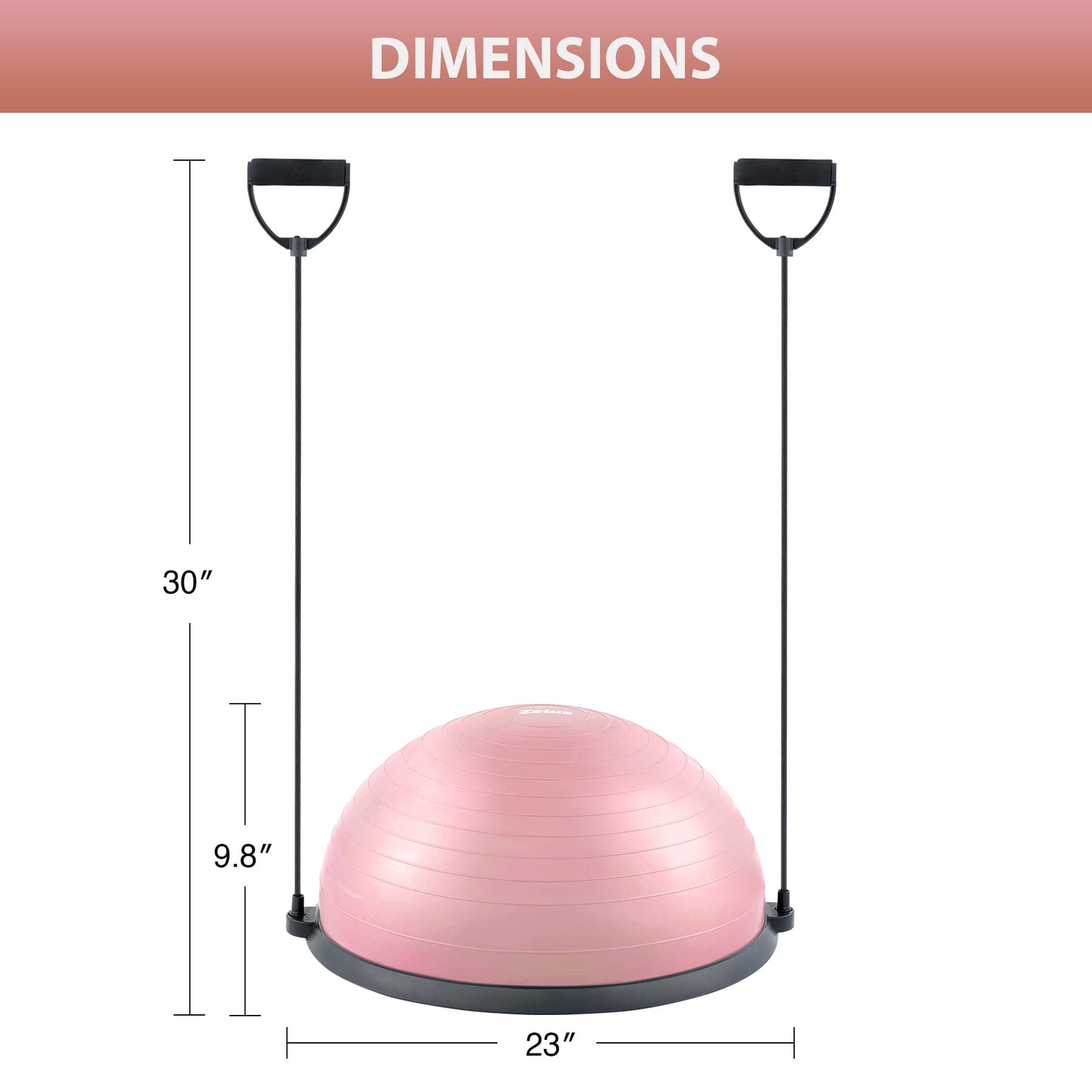 ZELUS Balance Ball Trainer with Resistance Bands