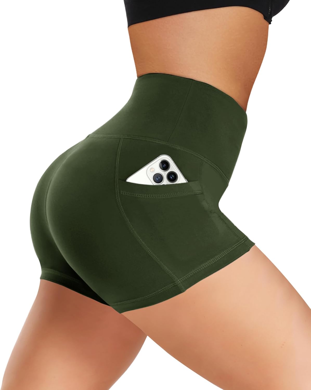 Women’s High-Waist Biker Shorts with Pockets