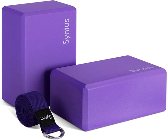 Syntus Yoga Block & Strap Set for Pilates & Fitness