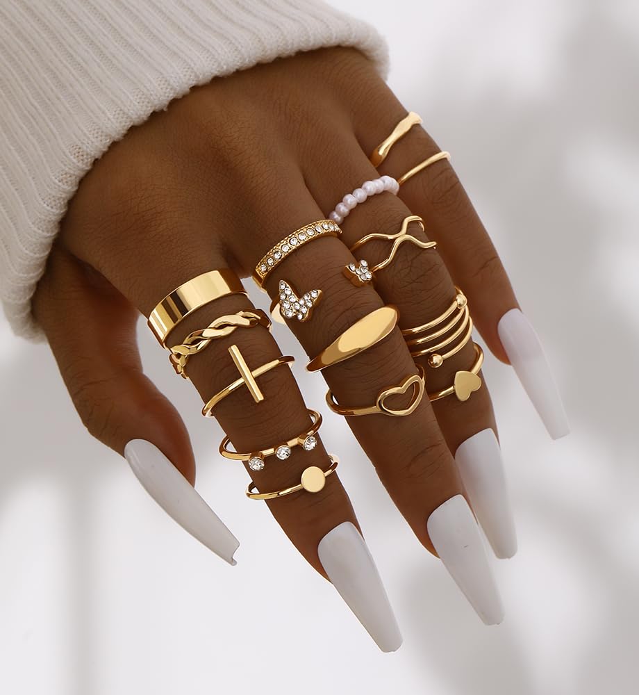 iF YOU 25-Piece Gold Ring Set