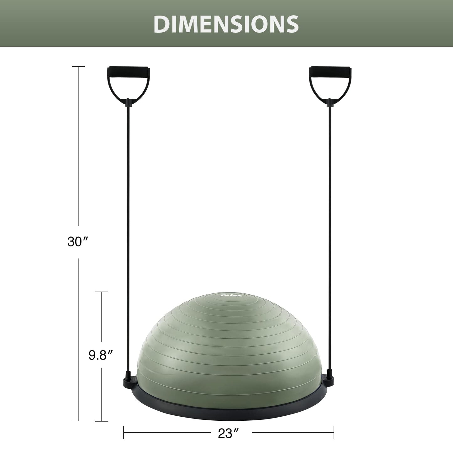 ZELUS Balance Ball Trainer with Resistance Bands