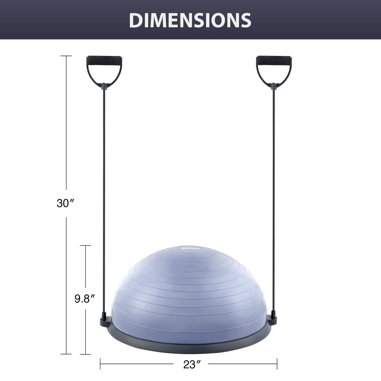 ZELUS Balance Ball Trainer with Resistance Bands