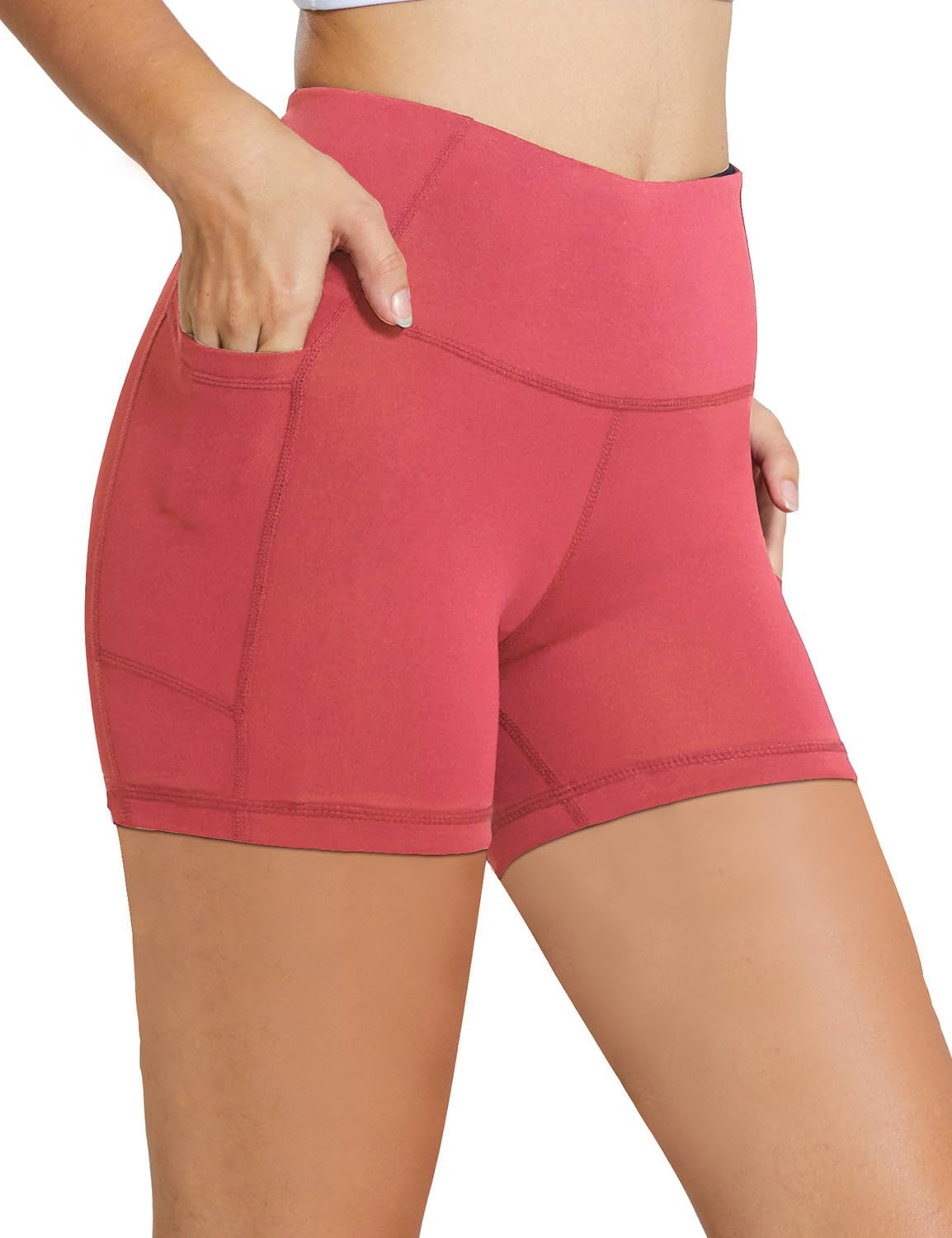 Baleaf Women’s High-Waist Biker Shorts with Pockets