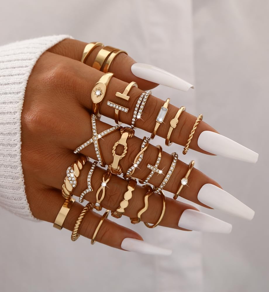 iF YOU 25-Piece Gold Ring Set