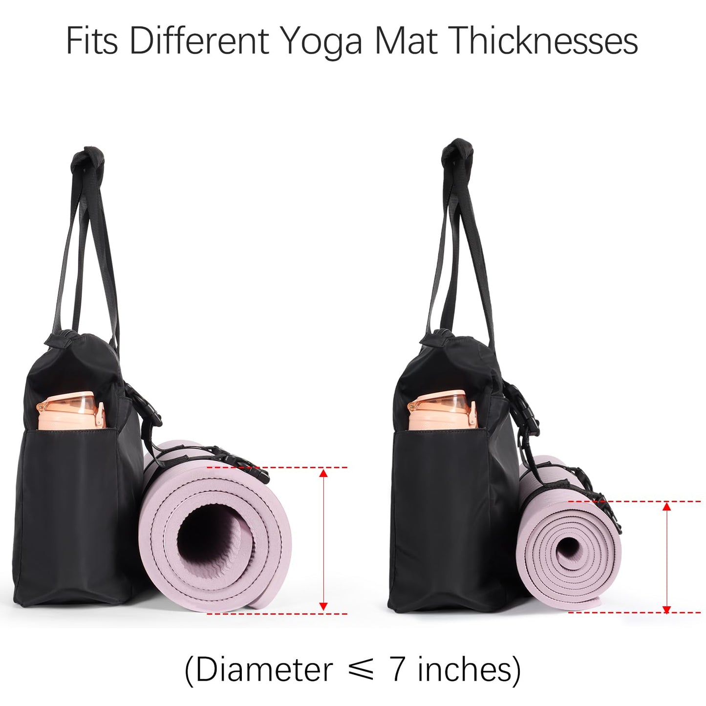 Yoga Mat Bag with Multi Pockets & Carrier Strap