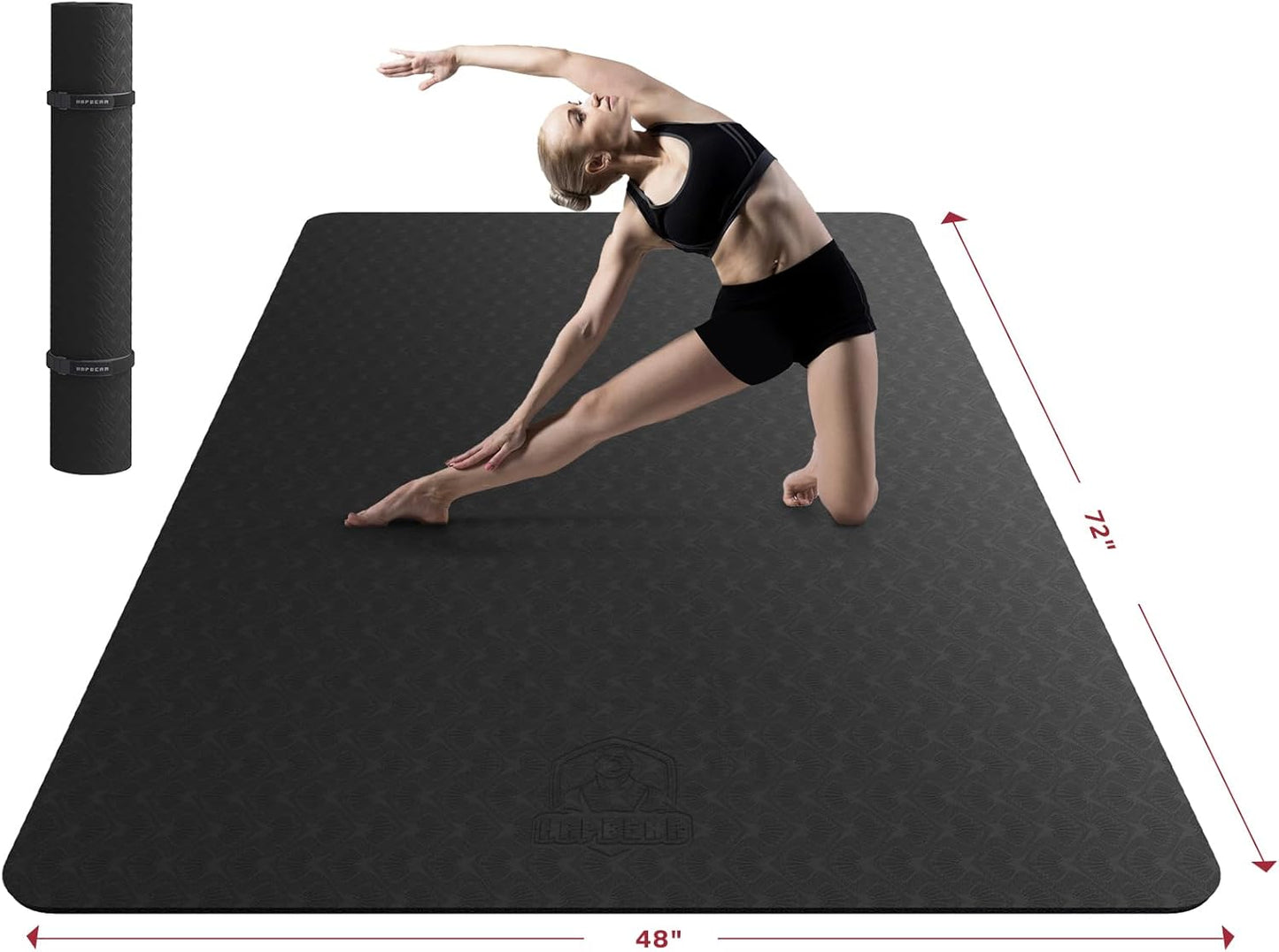 HAPBEAR Extra-Large Non-Slip Yoga & Exercise Mat