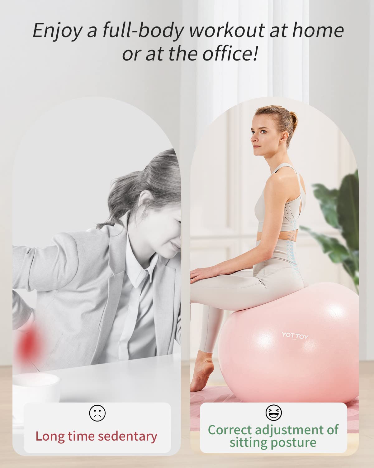 YOTTOY Anti-Burst Exercise Ball