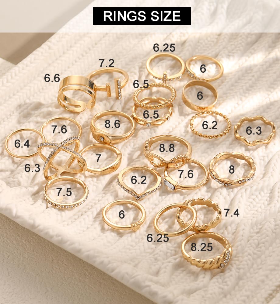 iF YOU 25-Piece Gold Ring Set