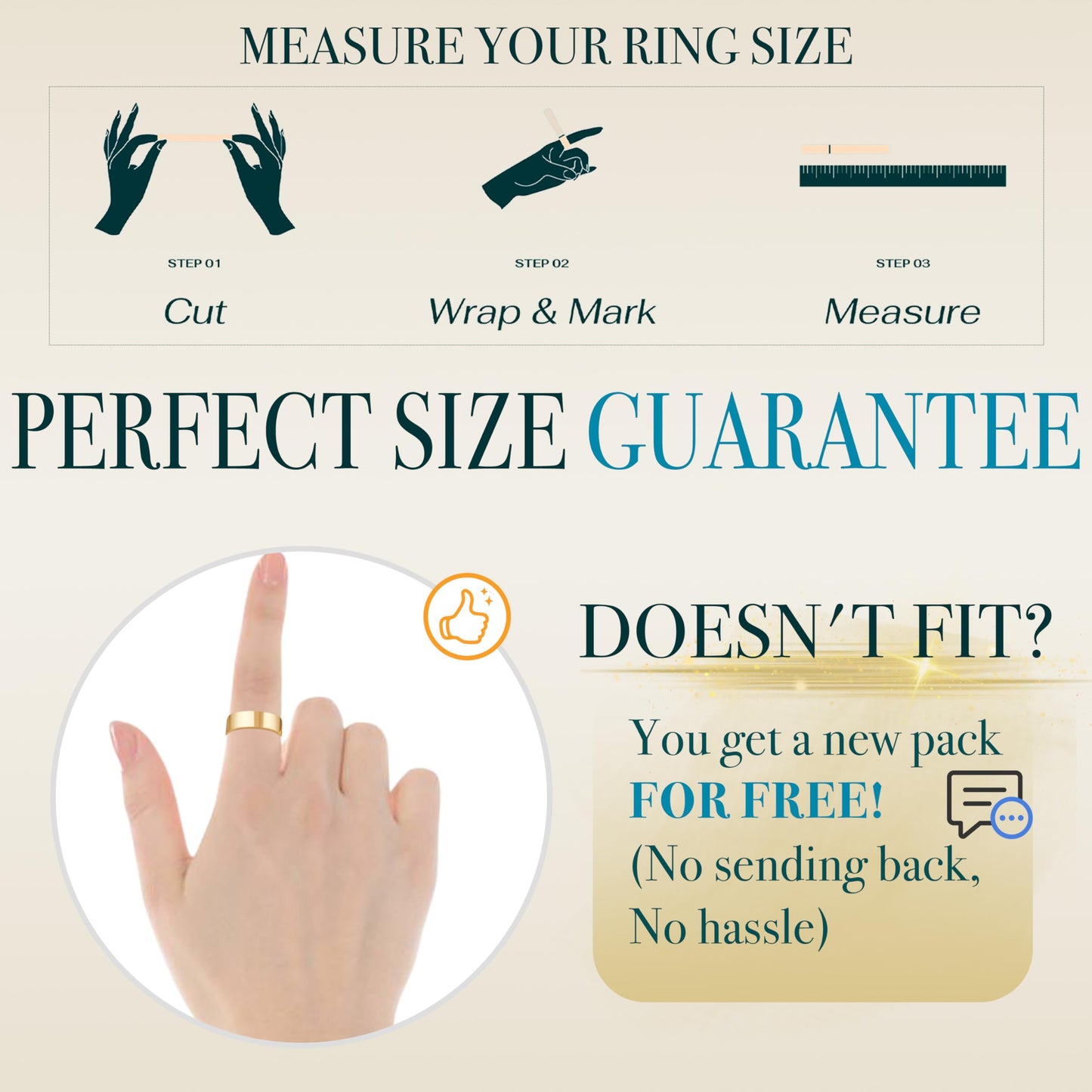 Gold Chunky Adjustable Rings