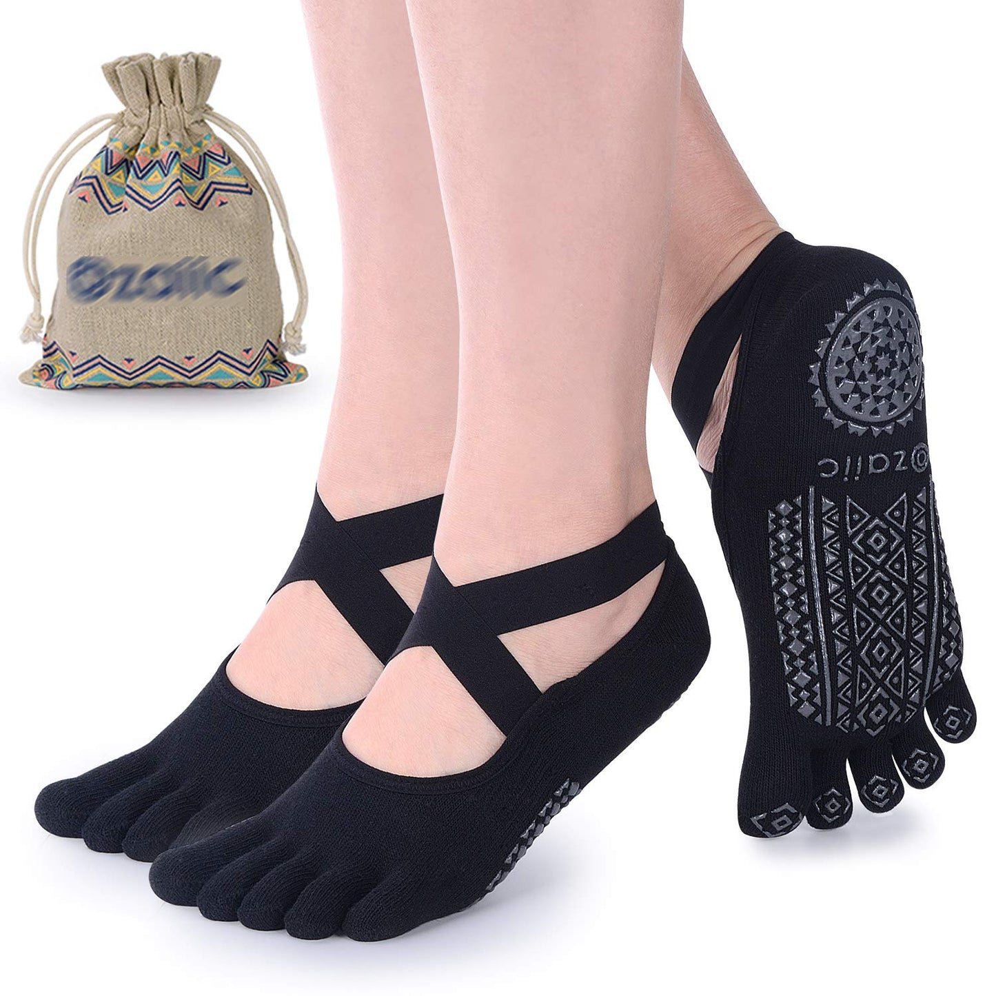Ozaiic Women’s Non-Slip Yoga Socks with Grips
