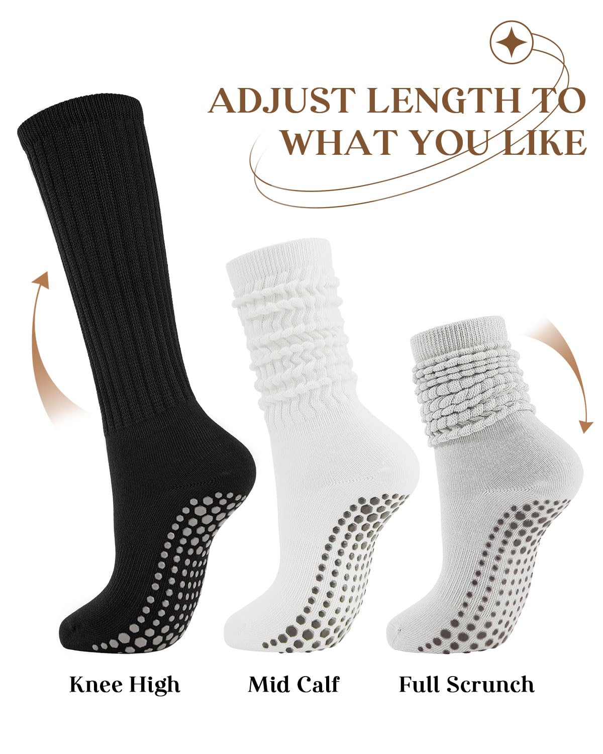 Century Star Non-Slip Yoga Pilates Socks