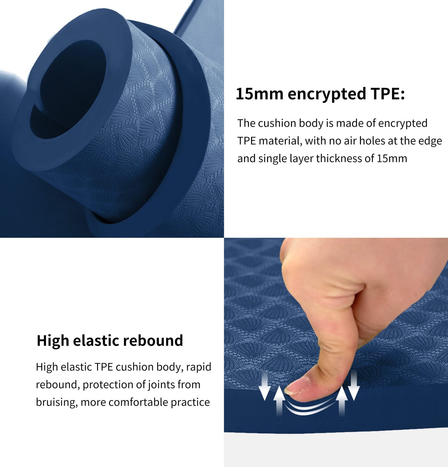 Nuveti Large Thick Yoga & Exercise Mat with Bag