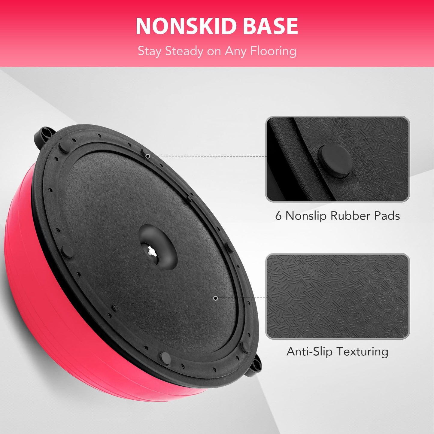 ZELUS Balance Ball Trainer with Resistance Bands