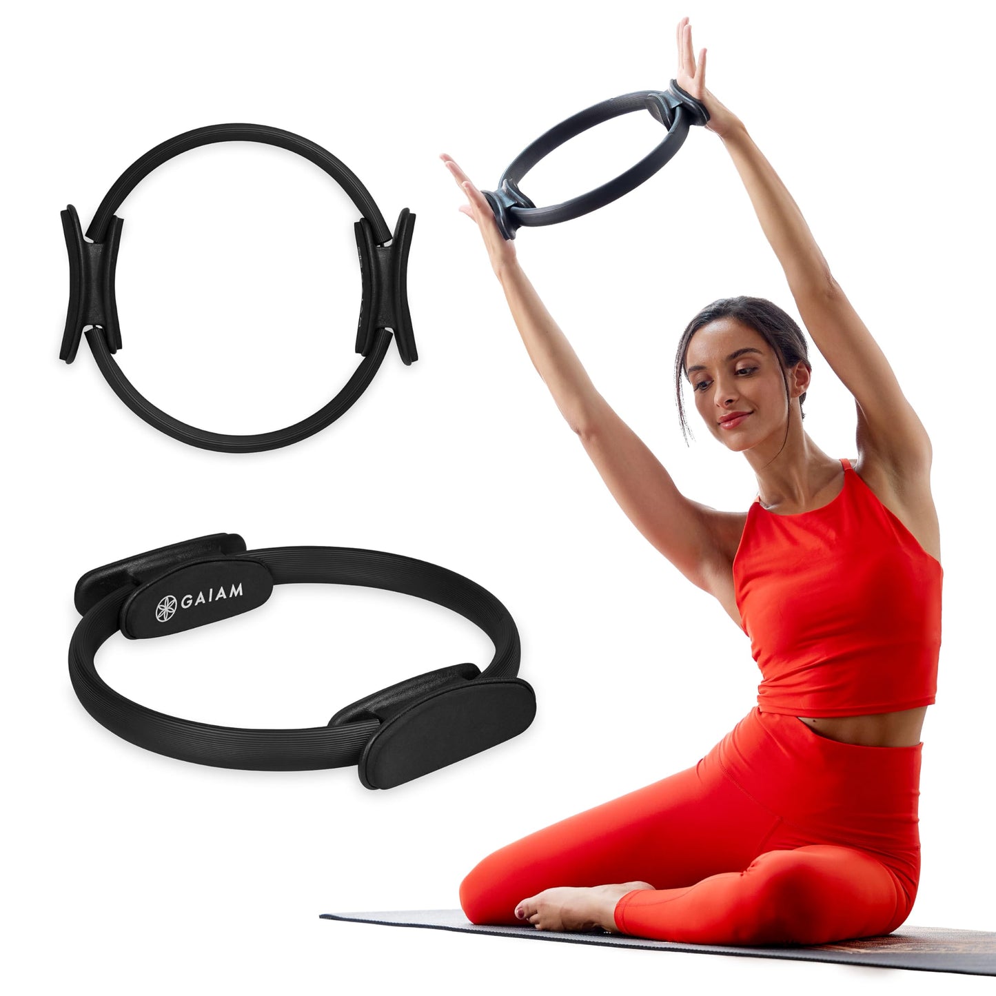 Gaiam Pilates Ring – Foam Handle Fitness Circle