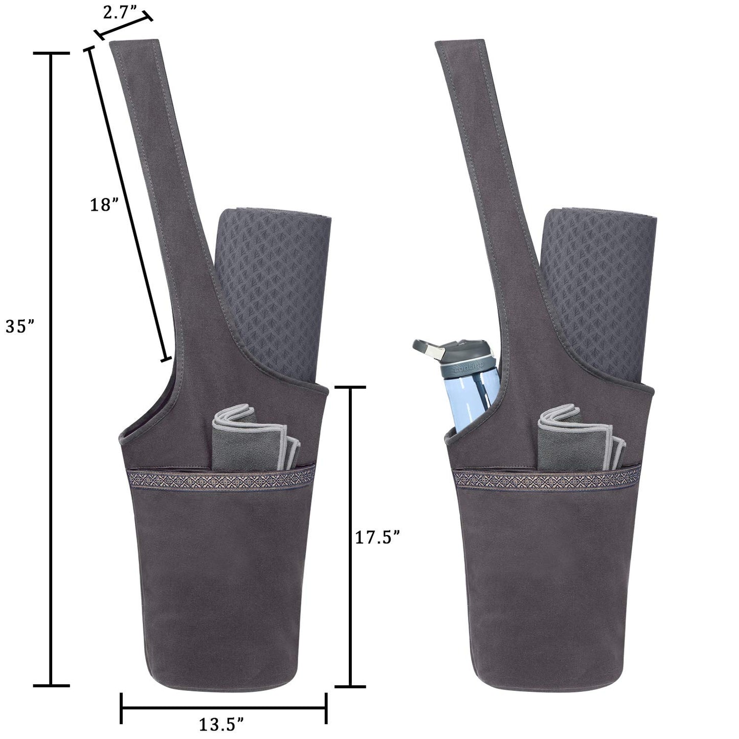 Ewedoos Yoga Mat Bag with Pocket