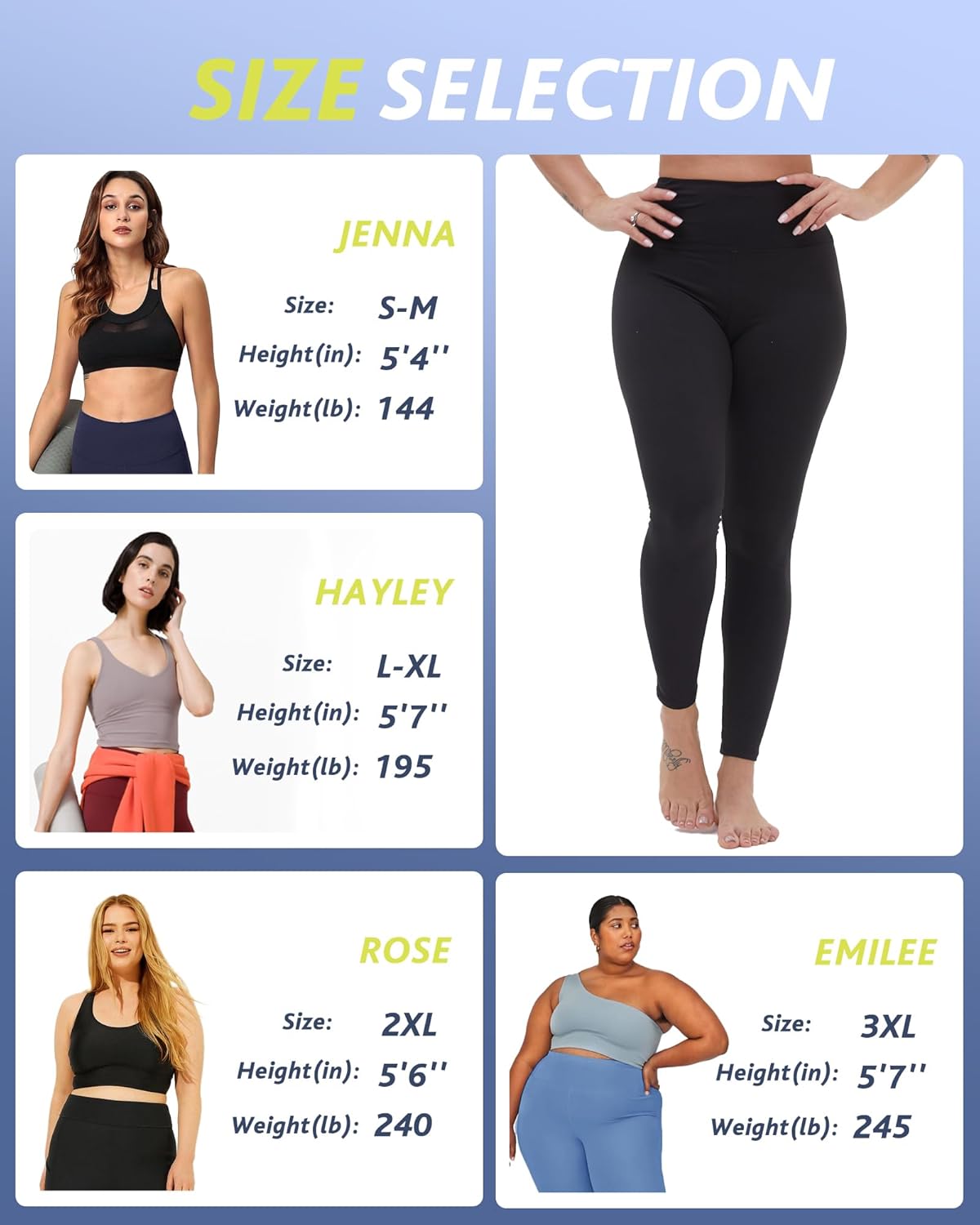 CAMPSNAIL 4-Pack Women’s High Waisted Leggings