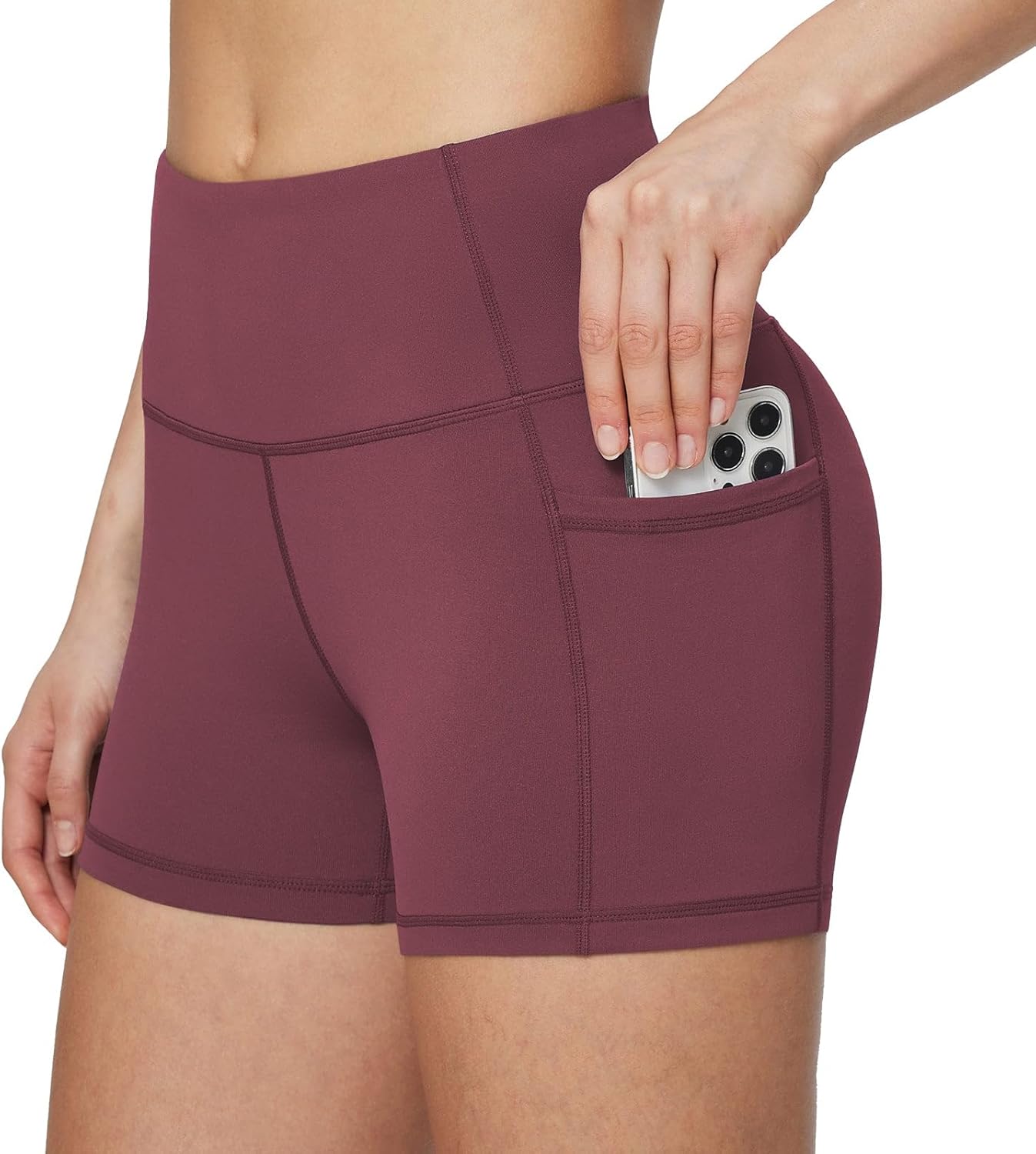 Baleaf Women’s High-Waist Biker Shorts with Pockets