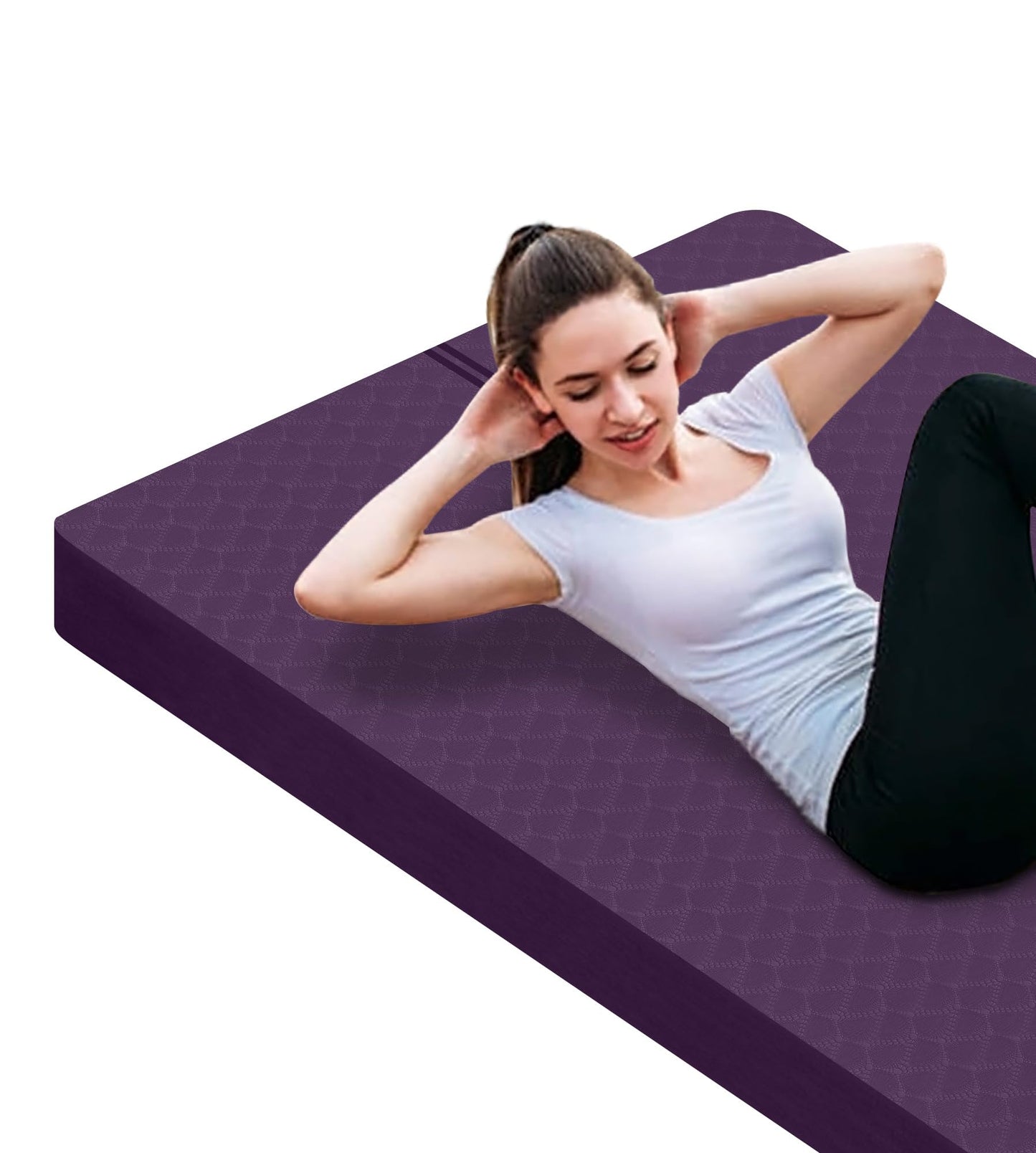 Nuveti Large Thick Yoga & Exercise Mat with Bag