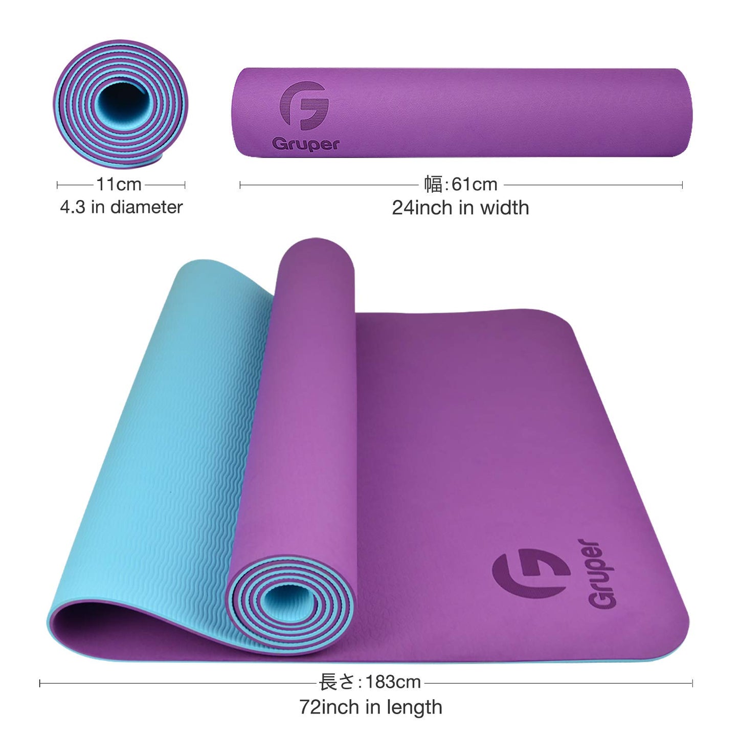 Non-Slip Eco-Friendly Yoga Mat with Strap
