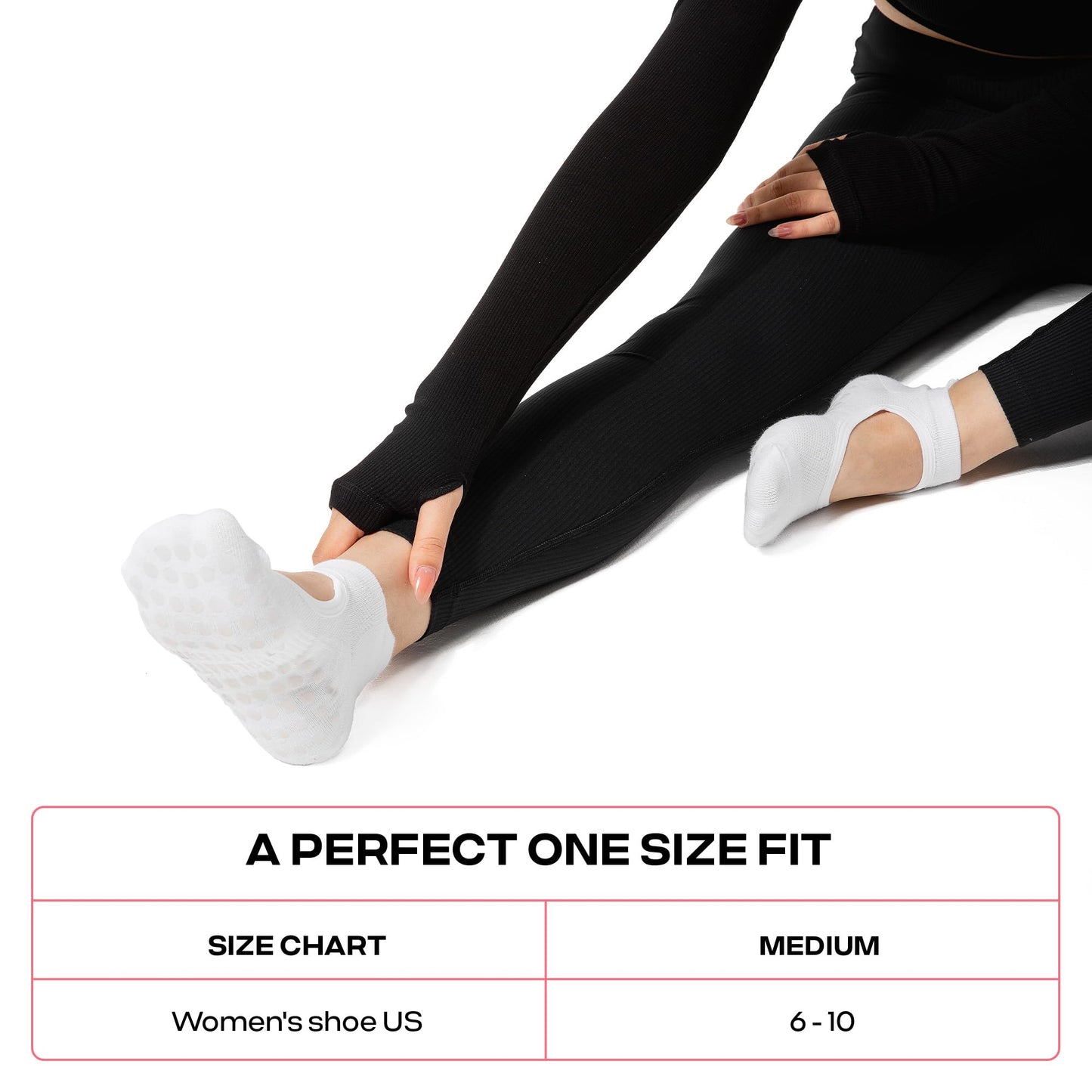 CoolMate Women’s Non-Slip Pilates Yoga Socks