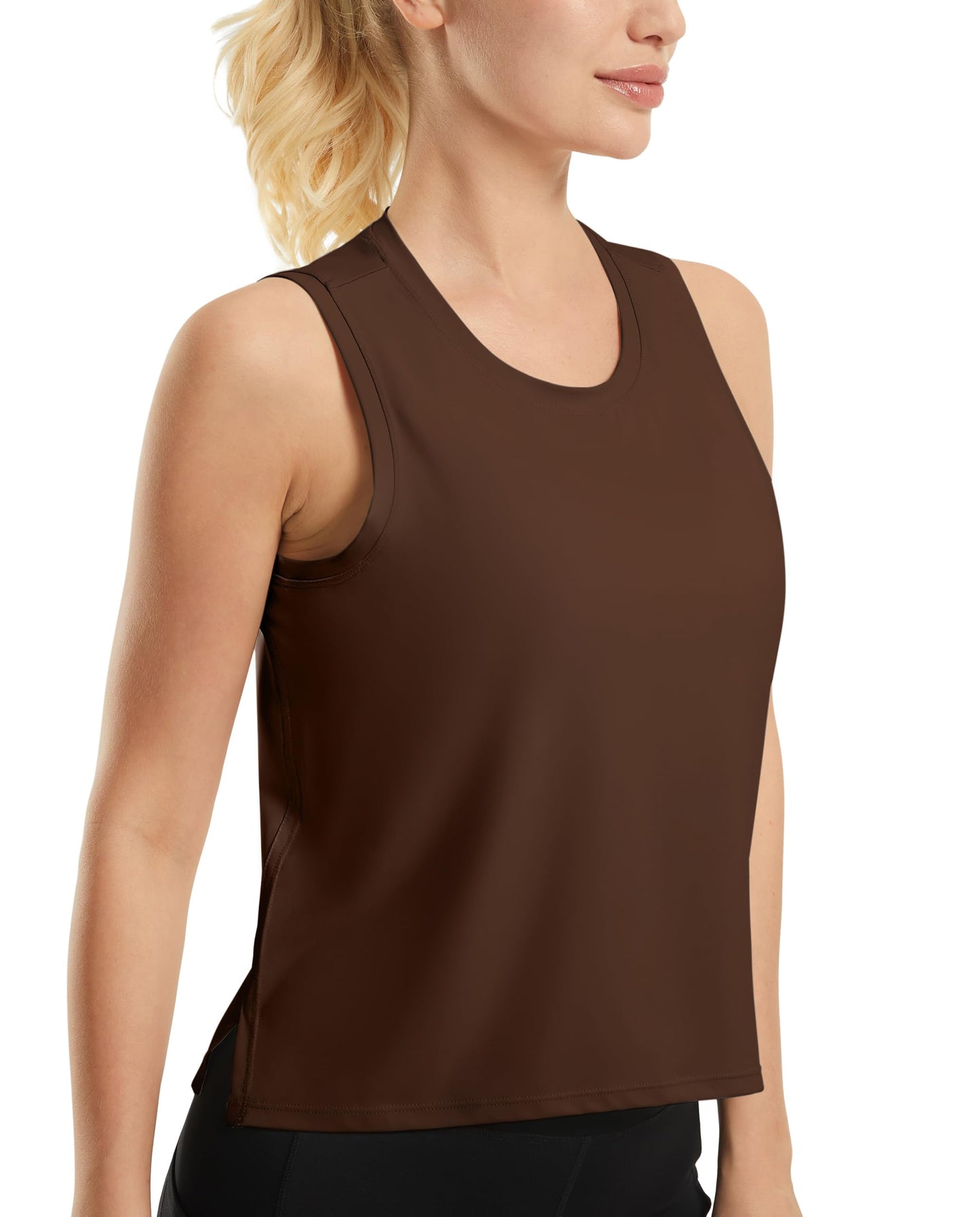 JOYSPELS Ice Silk Crop Tank Top