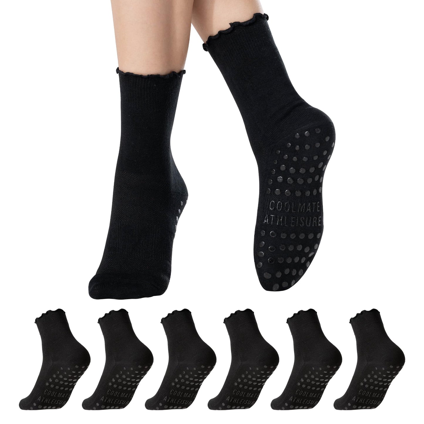 CoolMate Women’s Non-Slip Pilates Yoga Socks