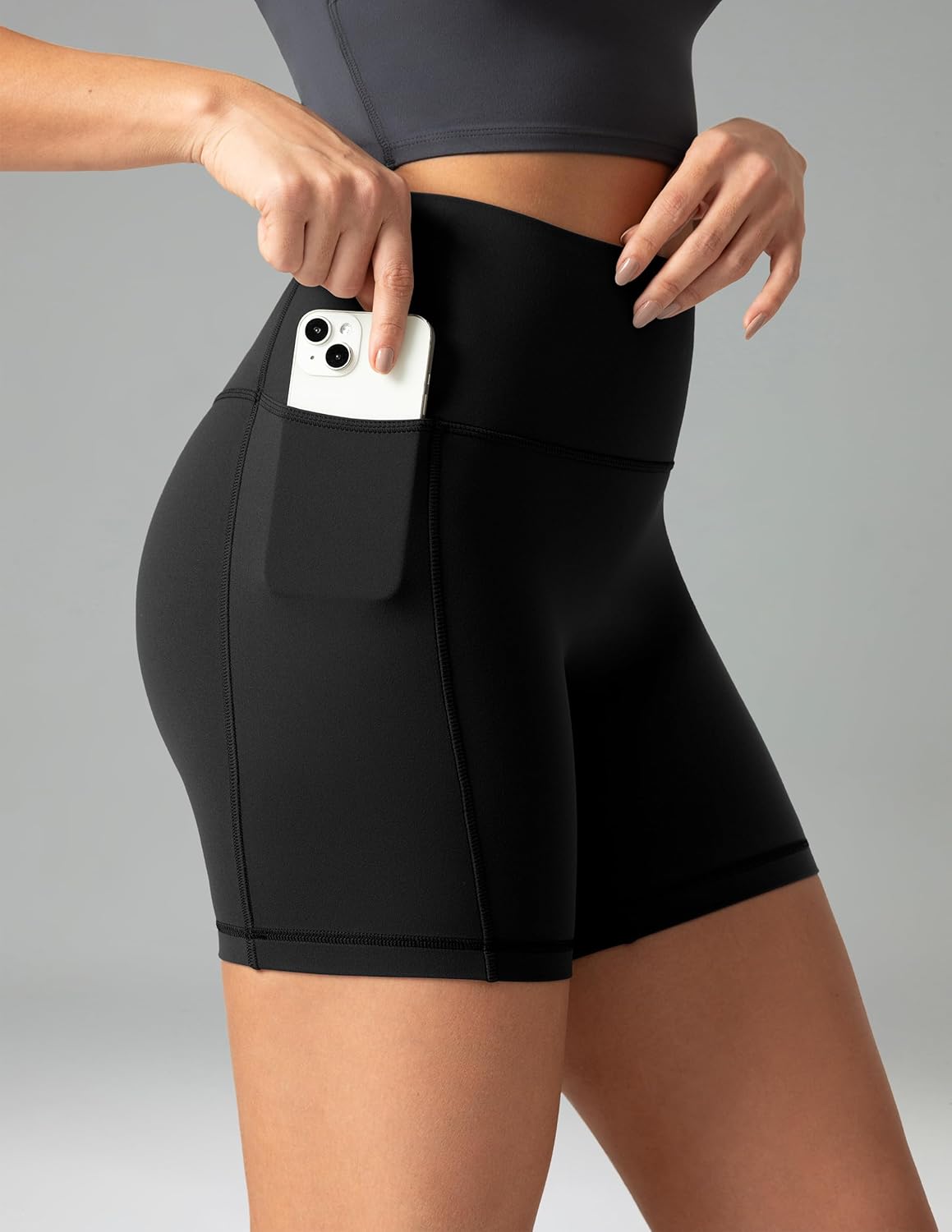 Colorfulkoala High-Waist Biker Shorts