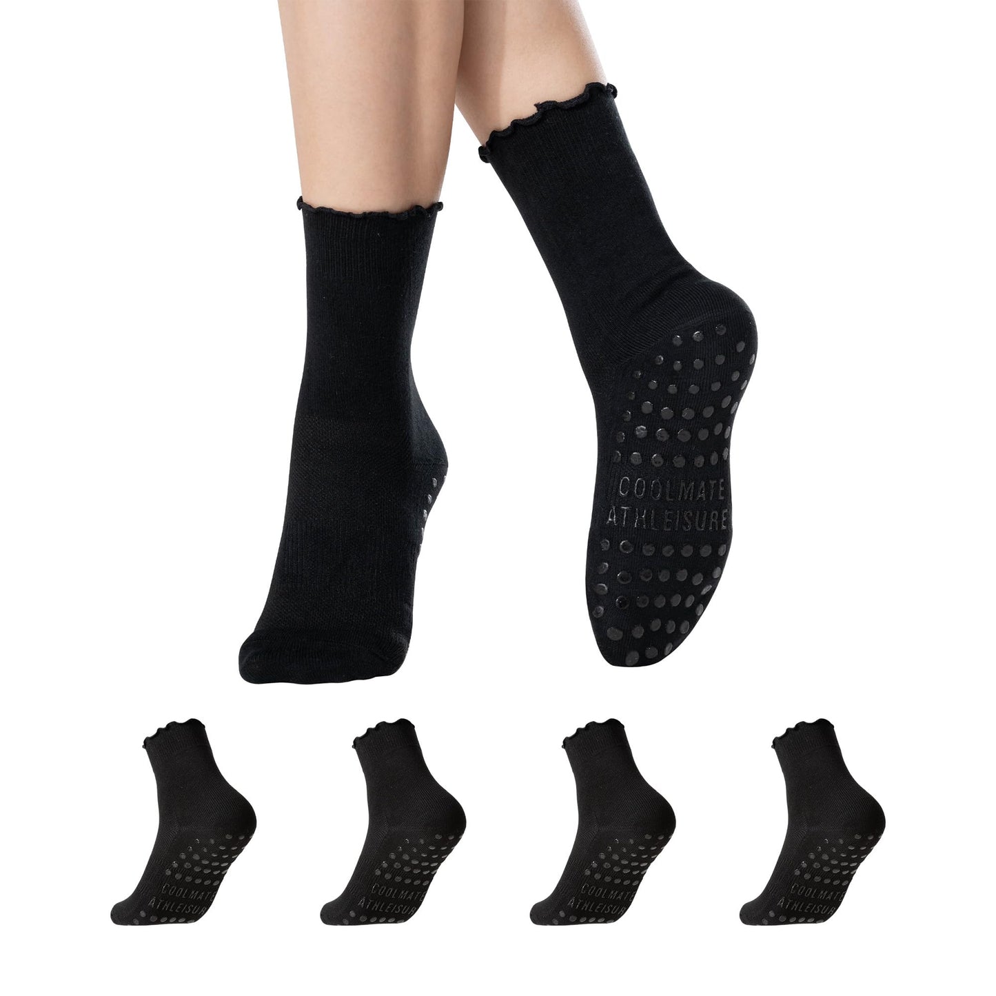 CoolMate Women’s Non-Slip Pilates Yoga Socks
