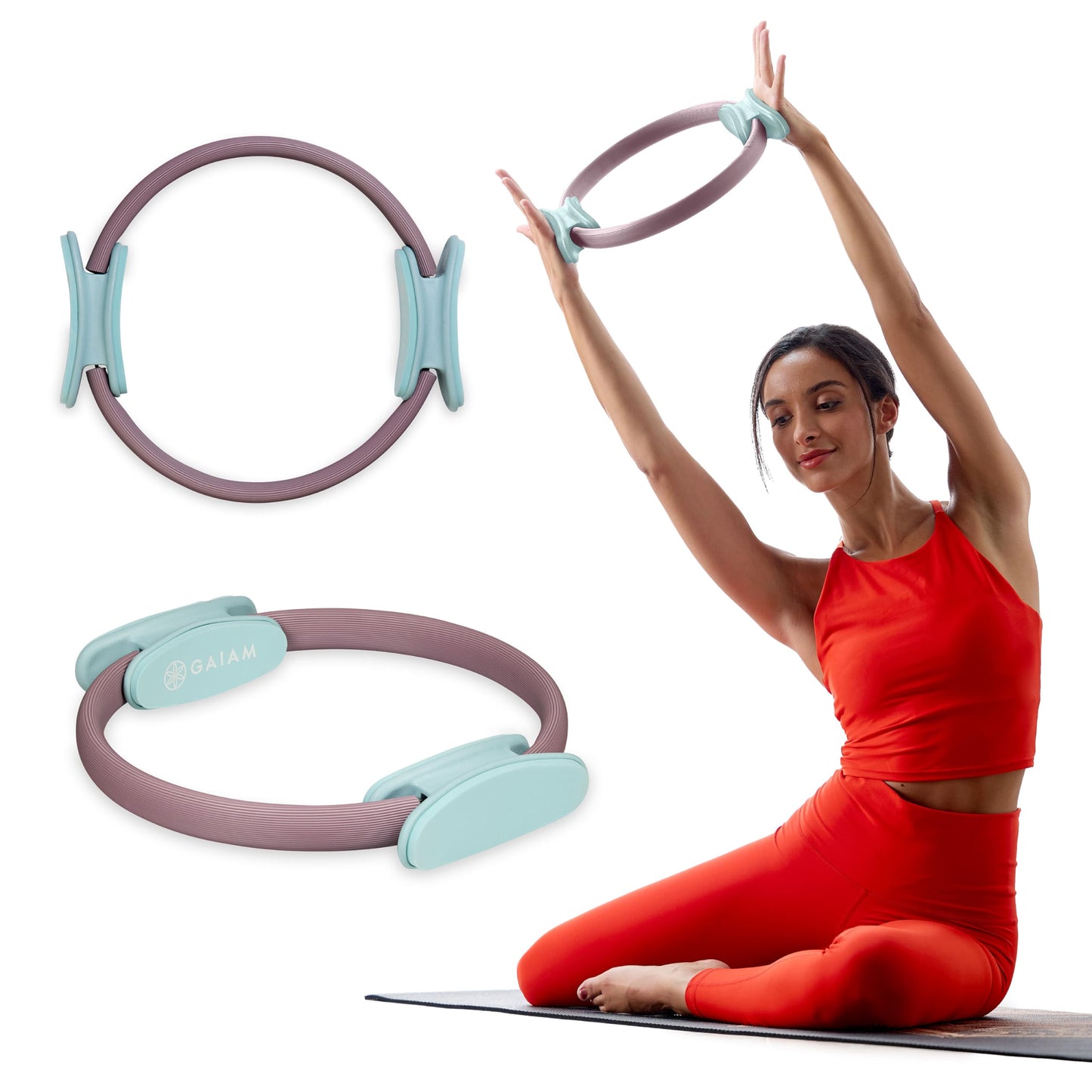Gaiam Pilates Ring – Foam Handle Fitness Circle