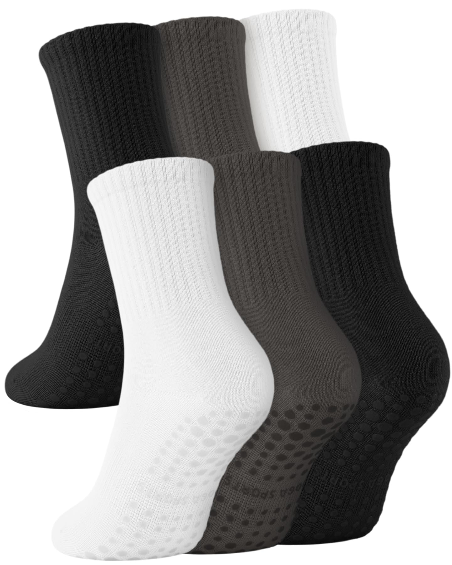 6 Pairs Women’s Non-Slip Pilates & Yoga Socks
