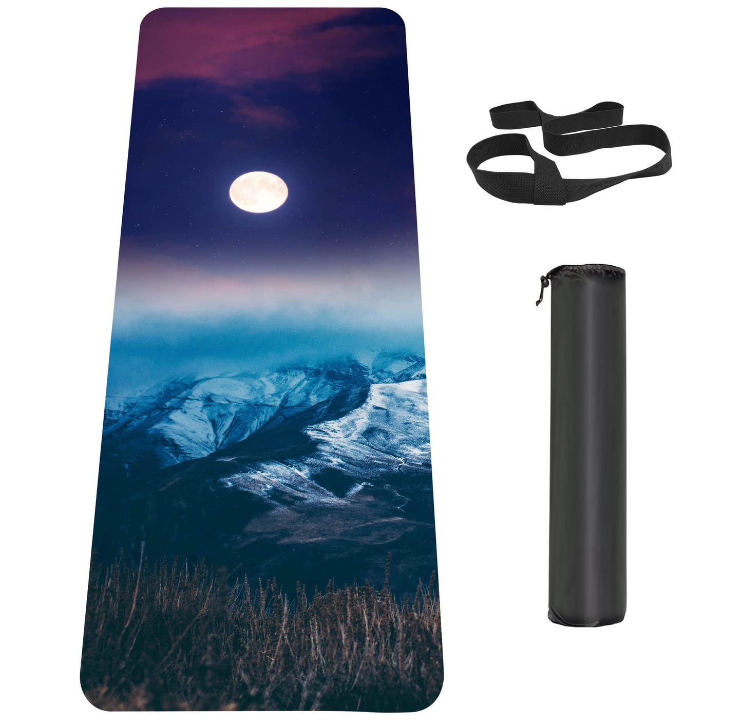 Non-Slip TPE Yoga & Exercise Mat with Strap