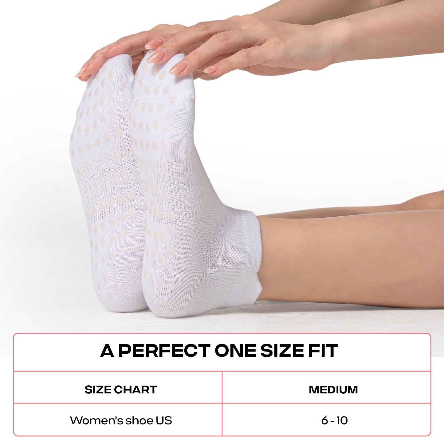 CoolMate Women’s Non-Slip Pilates Yoga Socks