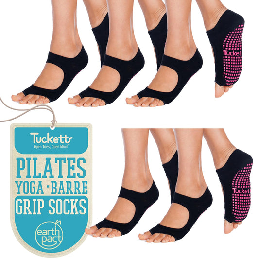 Tucketts Toeless Grip Pilates Socks for Women