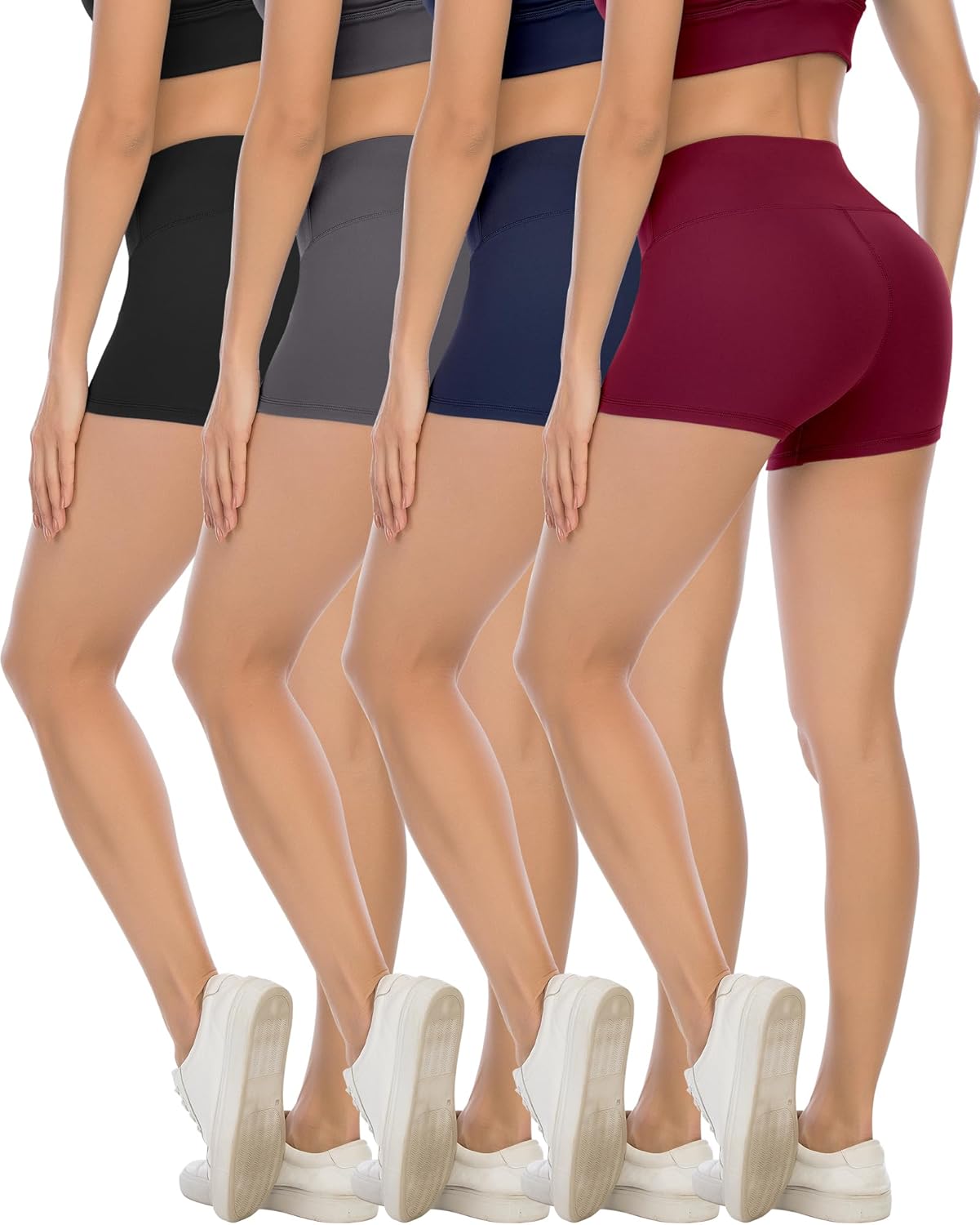 CHRLEISURE Women’s High-Waist Biker Yoga Shorts