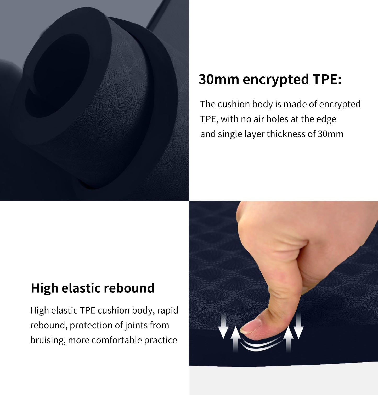 Nuveti Large Thick Yoga & Exercise Mat with Bag