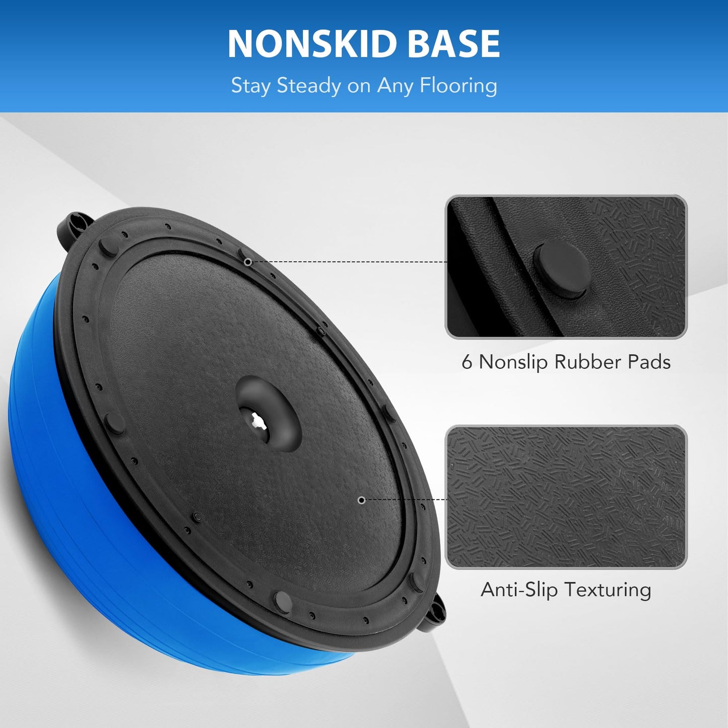 ZELUS Balance Ball Trainer with Resistance Bands