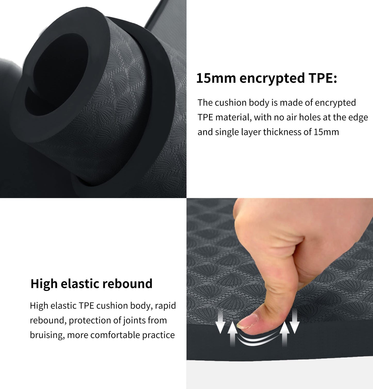 Nuveti Large Thick Yoga & Exercise Mat with Bag