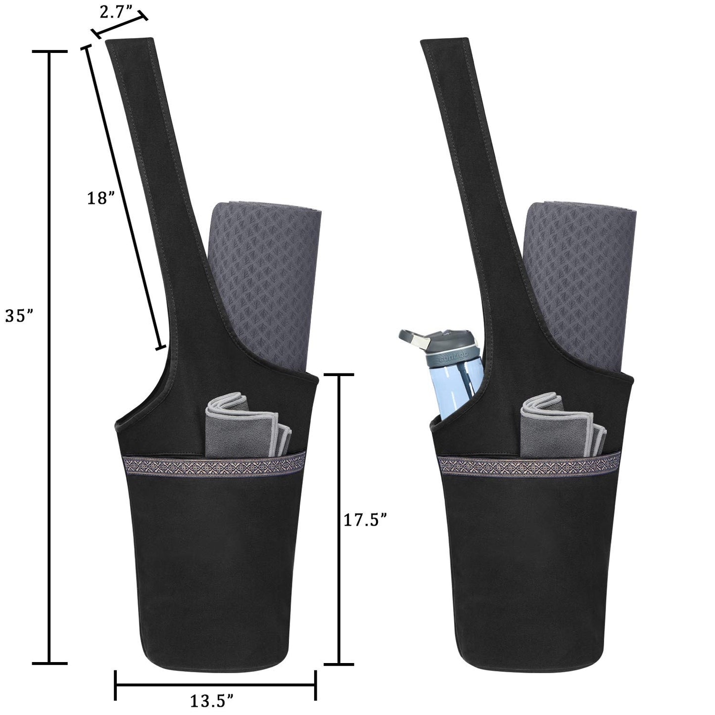 Ewedoos Yoga Mat Bag with Pocket