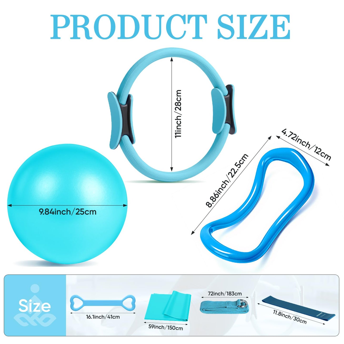 Home Pilates Kit with Rings, Balls & Resistance Bands