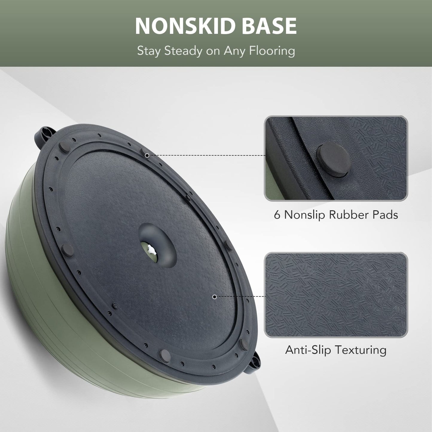 ZELUS Balance Ball Trainer with Resistance Bands